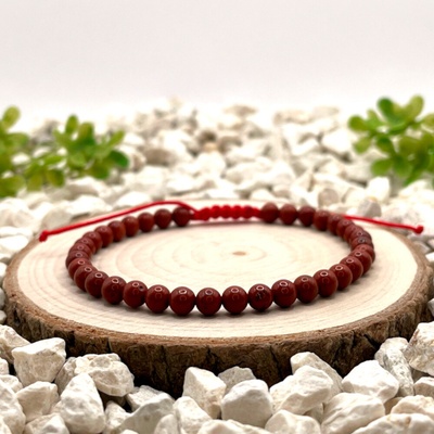 Certom Provázkový náramek Červený jaspis 0333