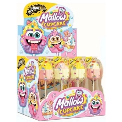Johny Bee Mallow CupCake lízátko 16 x 35 g