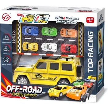 Man Yuk Toys Станция за изстрелване на автомобили - 80 см - на унгарски език (400-1)