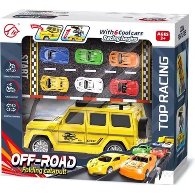 Man Yuk Toys Станция за изстрелване на автомобили - 80 см - на унгарски език (400-1)