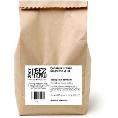Život bez lepku Pohanka kroupa Šmajstrla 2 kg