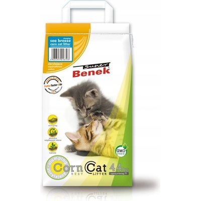 BENEK Super Corn Cat kukuřičné pro kočky s vůní mořského vánku 14 l