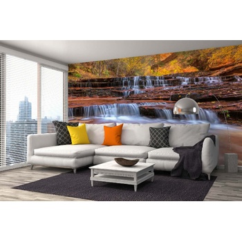 DIMEX ART s. r. o Самозалепваща се флизелинова фототапета есенни водопади 375 x 250 см