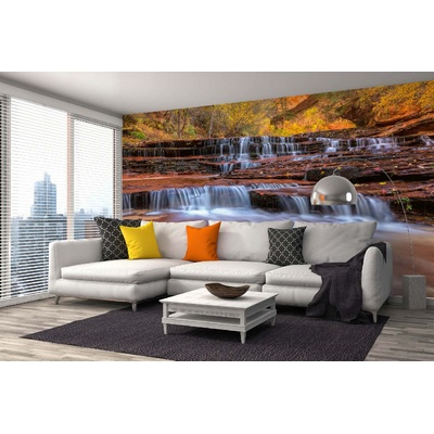 DIMEX ART Самозалепваща се флизелинова фототапета есенни водопади 375 x 250 см