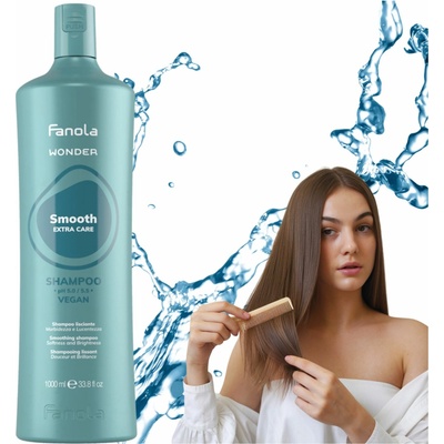 Fanola šampon pro krepaté vlasy vyhlazující bez SLS Wonder Smooth 1l