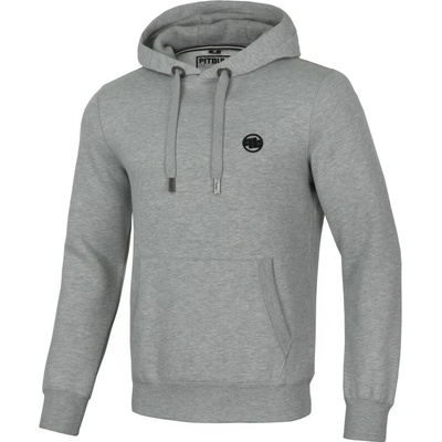 Pitbull West Coast pánska mikina s kapucňou Small Logo grey