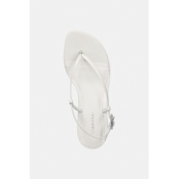 Calvin Klein сандали от кожа KITT HEEL SNDL STRAPPY SLING LTH (HW0HW02918)