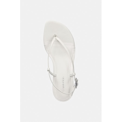 Calvin Klein сандали от кожа KITT HEEL SNDL STRAPPY SLING LTH (HW0HW02918)