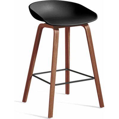 HAY AAS 32 Low lacquered walnut veneer + black