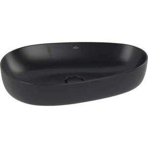 Villeroy & Boch Antao - Мивка за плот, 40x65 см, CeramicPlus, Pure Black 4A7465R7 (4A7465R7)