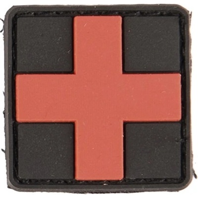 Gumová nášivka Mil-Tec First Aid SM - černá