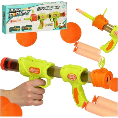 KIK Pištoľ na náboje Nerfy 2v1 zelená