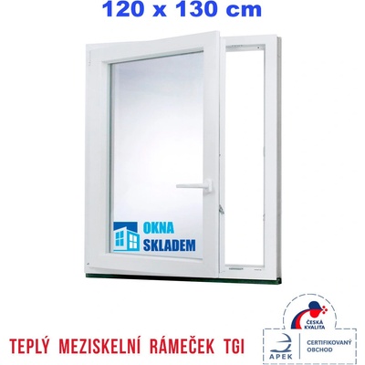 ERKADO 120x130 cm bílé otevíravé i sklopné levé