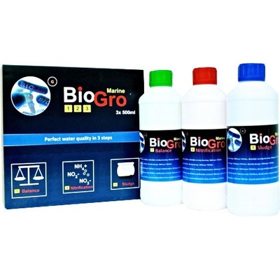DVH Aquatics BioGro 123 marine set 3x500 ml