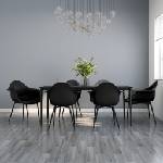 vidaXL Трапезни столове, 6 бр, черни, PP (3082357)