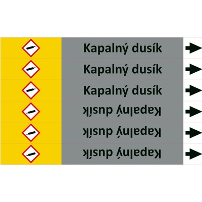 Nadrzenapalivo.cz Značení potrubí ISO 20560, kapalný dusík PZAL 007870