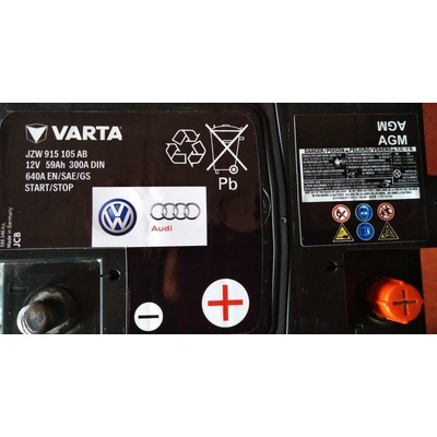Varta Original AGM 12V 59Ah 300A DIN 640A J2W915105AB