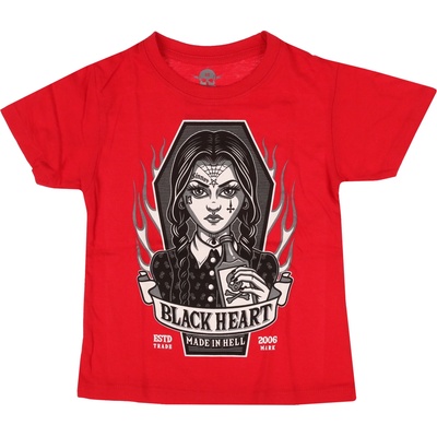 Black heart детска тениска black heart - wednesday ЧЕРВЕНА - 17578