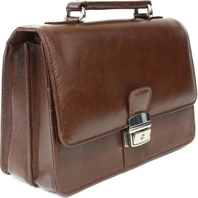 Pánská kožená dokladová etue s držadlem 611-2411A-40 Hnědá – Zboží Mobilmania