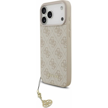 GUESS 4G Charm MagSafe Задний калъф за iPhone 17 Pro Max Tone on Tone Pink Guess | Rozov | МЪЖЕ | UNI