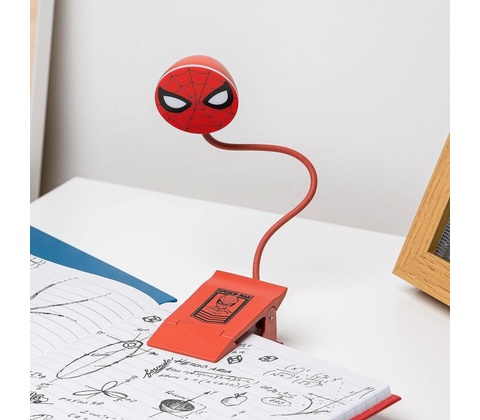 Lampička na čtení s klipem Spiderman