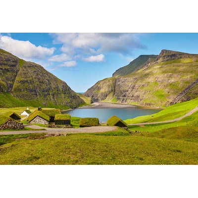 DIMEX ART Флизелинов фототапет живописен зелен пейзаж 375 x 250 см