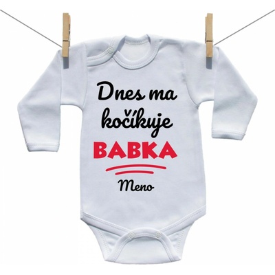 Boodyy Body s dlhým rukávom Dnes ma kočíkuje babka