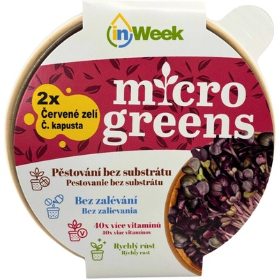 InGreen INWEEK Microgreens set 2+2 Kapusta červená 40 g