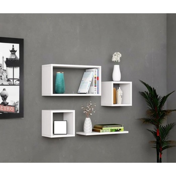 Asir SADA 4x Nástenná polica BABI biela AS0608