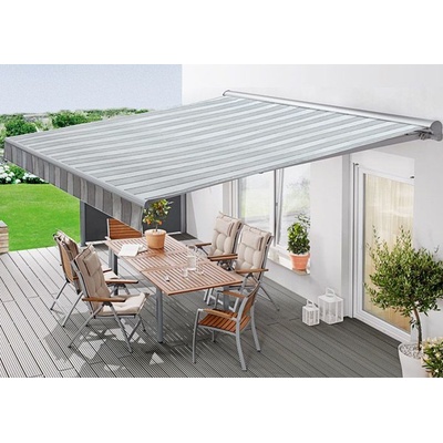 Sunfun HE-1608-SGF-P022 Polokazetová markýza, šedo-bílá, 4 x 2,5 m