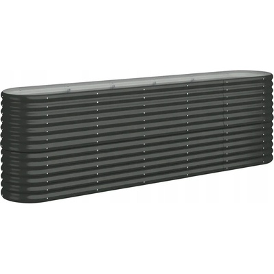 VidaXL Kvetináč plast sivý 224x40x68 cm