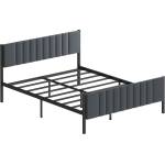 ASIR GROUP Метално двуспално легло LUNOR 120x200 см антрацит товароносимост 120 кг (AS3246)