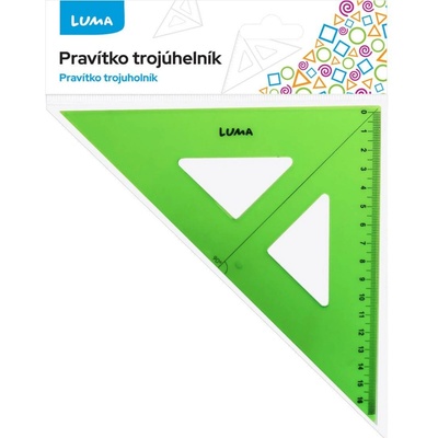LUMA trading s.r.o. pravítko trojúhelník s ryskou, zelené 662036 – Zboží Dáma