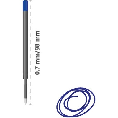Cresco Náplň kuličková Non Stop/4441, 1,0 mm modrá 20 ks