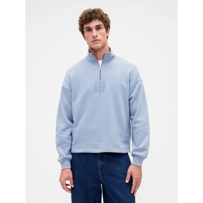 GAP Oversize mikina s logom VintageSoft sivá