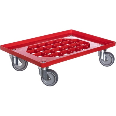 PK Group Vozík pod přepravky mřížka 4 otočná GU kolečka 100 Barvy: Červená – Zboží Mobilmania
