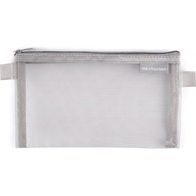 Prima-obchod síťované pouzdro 20 x 12 cm šedá světlá