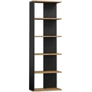 Signal Regál CORNER dub wotan+čierny 170x60 cm