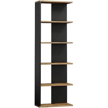 Signal Regál CORNER dub wotan+čierny 170x60 cm
