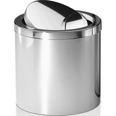 DECOR WALTHER Кошче за отпадъци в баня Basic 21 см полирано-стоманено (0608070)