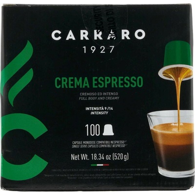Carraro Caffe Nespresso Crema Espresso 100 ks