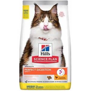 Hill's Суха храна за котки Hills Cat PERFECT DIGESTION 1.5 kg с ПИЛЕ (HA144PERDIG1.5)
