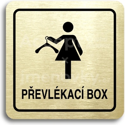 ACCEPT Piktogram převlékací box IV - zlatá tabulka - černý tisk