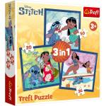 Trefl Пъзел Trefl 3 в 1 - Време със Стич (34896) - ozone