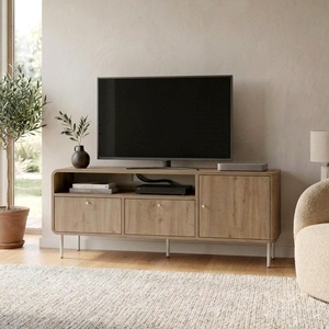 TopMebel ТВ шкаф Colia TopMebel от меламин в цвят сепет дъб 140.3x34x55.7cm