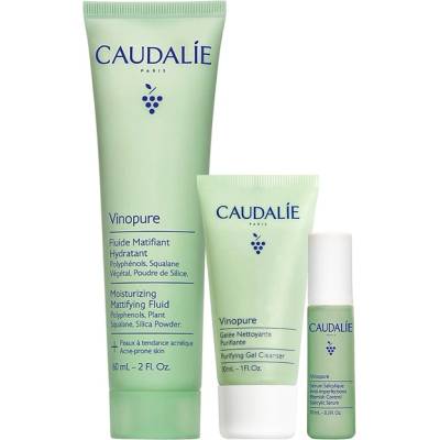 Caudalie Vinopure Комплект - Матиращ флуид, Почистващ матиращ гел и Салицилов серум, 60 + 30 + 10 ml