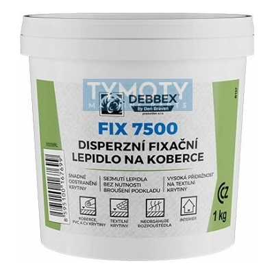 Debbex Disperzné fixačné lepidlo na koberce FIX 7500 - 1 kg biela, vedro