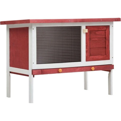 vidaXL 9799.170830 červeno bílá 1 patro 90 x 45 x 65,5 cm dřevo