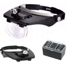 Verk 09015 Náhlavní lupa s LED osvětlením 1,2x 1,8x 2,5x 3,5x