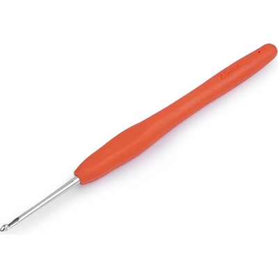 Prima-obchod Háček na háčkování se silikonovou rukojetí vel. 2-6, barva 2 (2,5 mm) náhodná barva